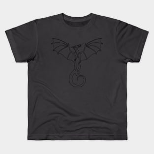 Wings of Fire • NightWing • Outline Kids T-Shirt